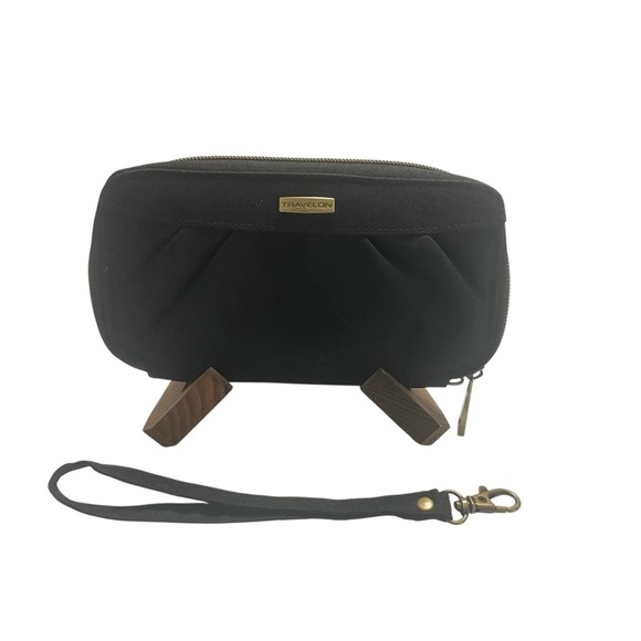 Travelon Womens Wallet, RFID Blocking, Protect ID Cards Black Print, Full Zipper - Picture 1 of 14